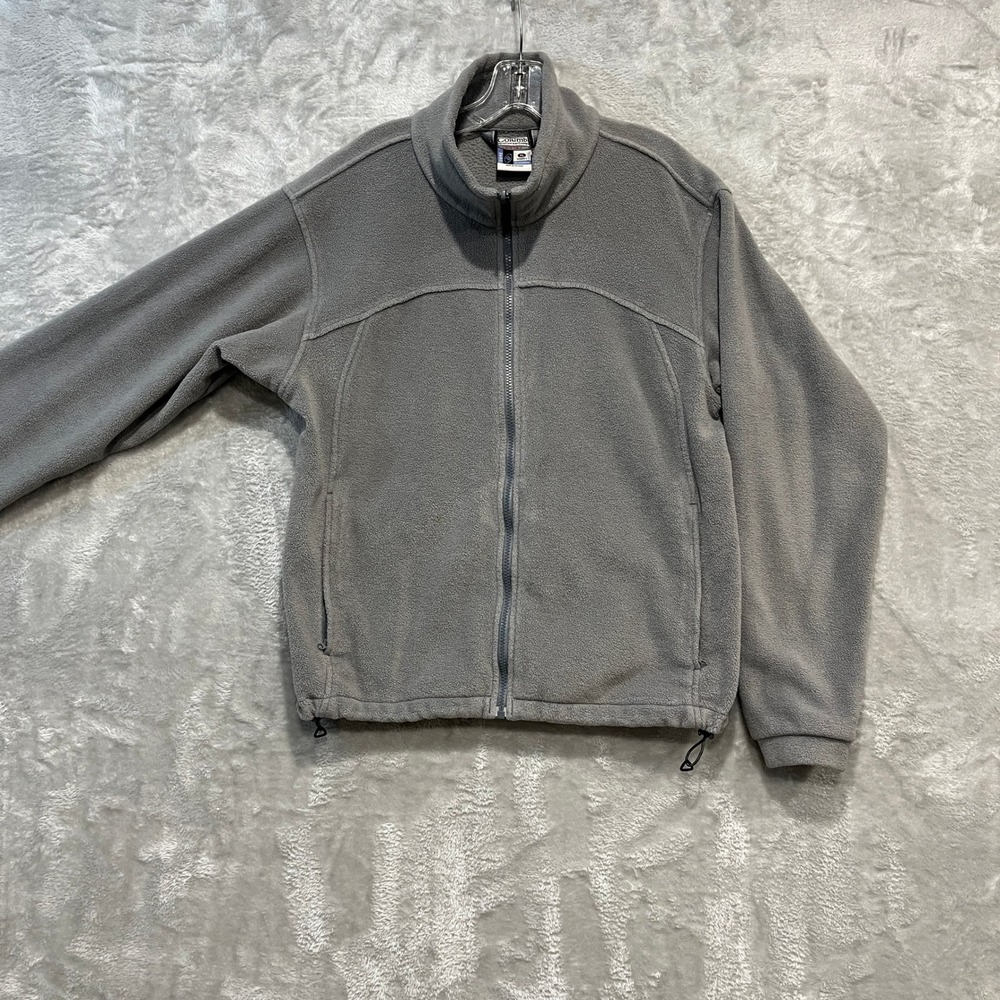 Columbia Fleece Jacket Womens XL Gray Vertex Core Full Zip Interchange Outdoor